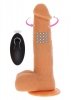 Rotating beads vibrating dildo